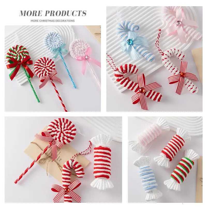 Colorful Candy Cane Xmas Tree Decorations Festive Striped Lightweight Christmas Pendants 2025 Xmas Decorations For Home DecorsM251111-image-1084133707