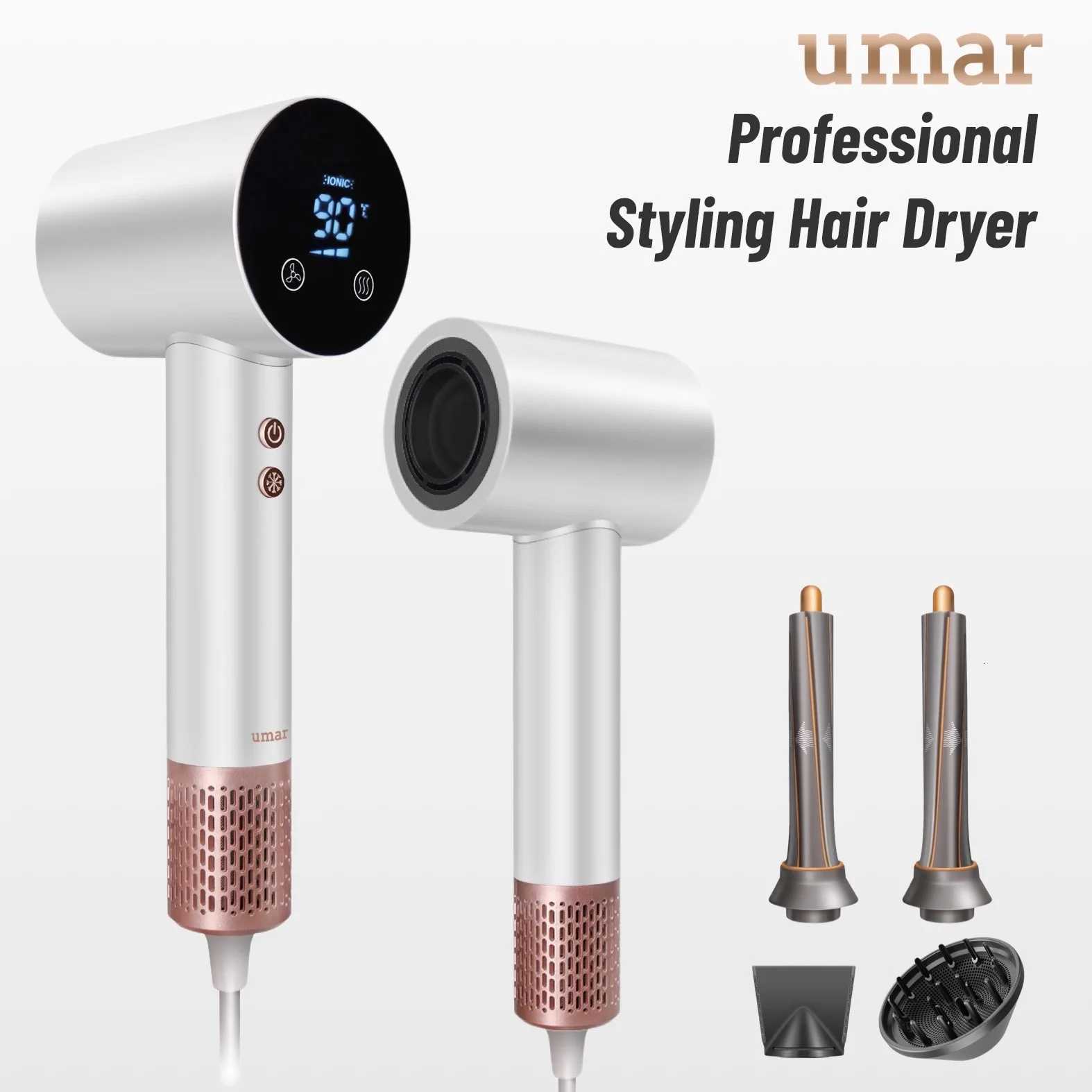 4 in 1 er Hair Dryer with curling barrel High Power Blow Dryer Styling Tool Professional HairDryer Ionic er Hairdryers H251111-image-1084142157