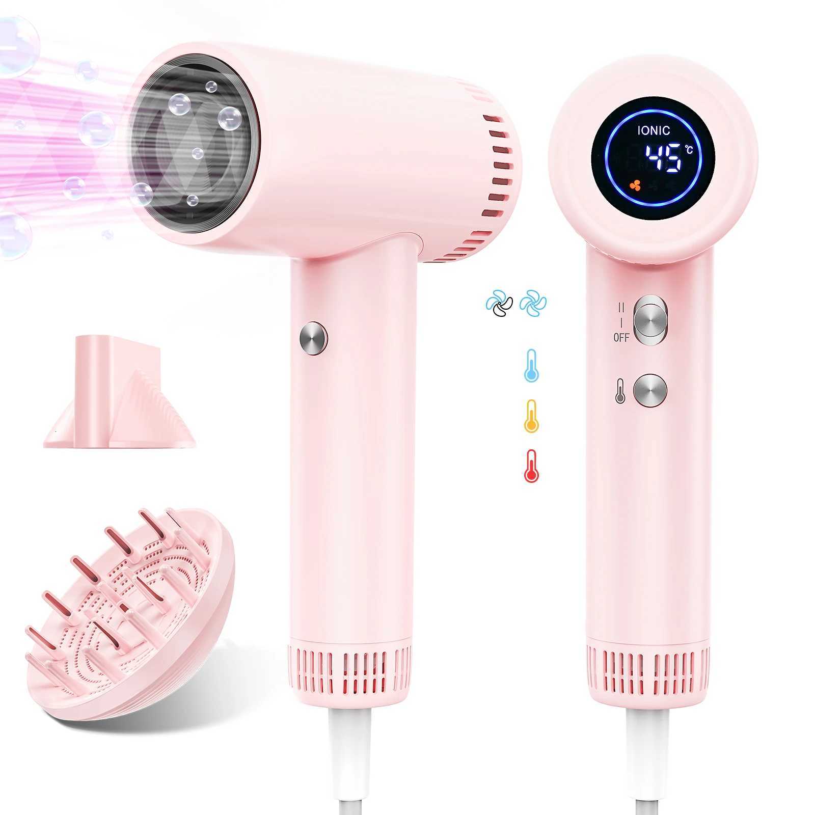 High Speed Rear-intake Hair Dryer 160000RPM Bless Cold Hot Silent He Hair Dryer 500 Million Negative Ion Fast Dry Blower H251111-image-1084141832