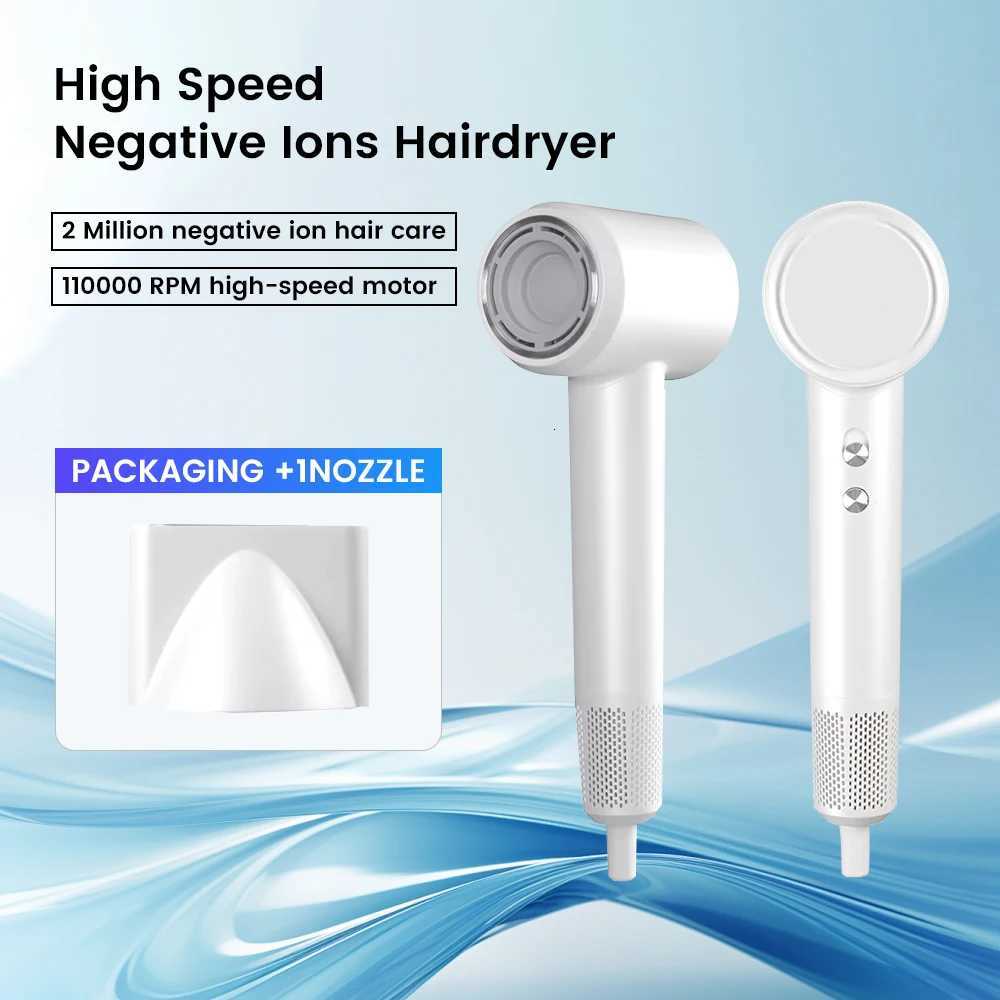 Intelligent Hot And Cold Alternation Hair Dryer Negative Ion Hair Care Black Technology Low Noise Double-layer Air Nozzle H251111-image-1084142122