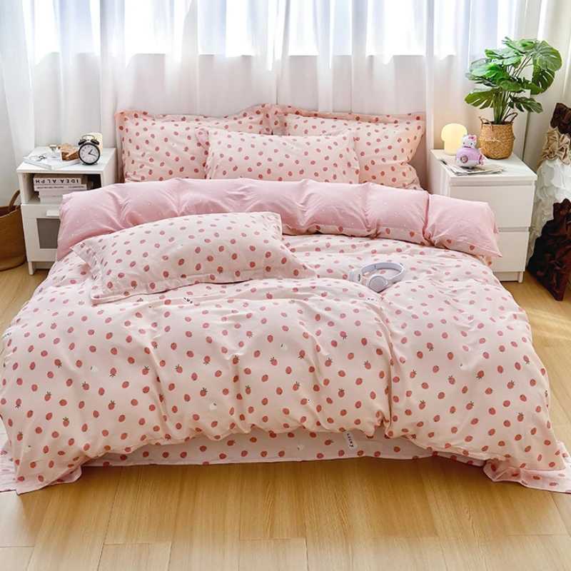 New 126868 Cotton Printing Cartoon Single Bed Cover Korean Version of The Popular Skin-friendly Breathable Duvet Quilt Cover H251111-image-1084142564