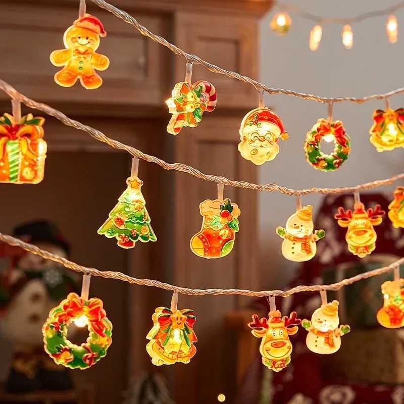 15/3m Christmas LED Light String Snowman Santa Claus Xmas Tree Hanging Colorful Light Decoration Home Christmas Decor NavidadM251111-image-1084134619