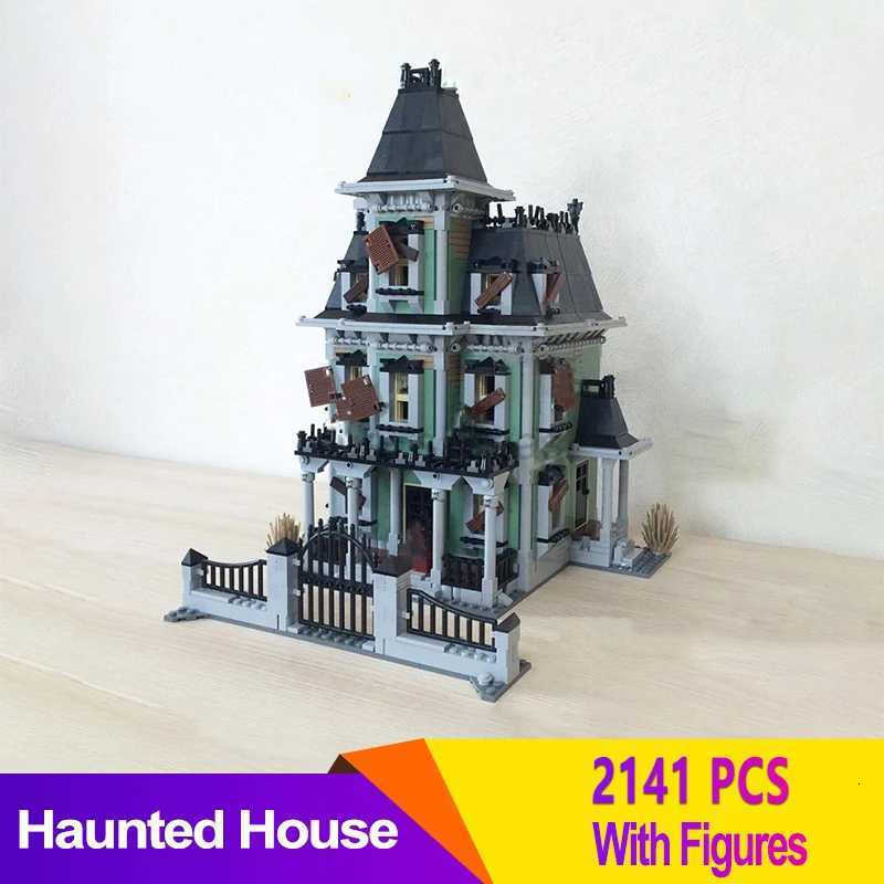 With Light Monster Fighter MOC Display Haunted House Cpatible 10228 16007 Building Blocks Bricks Birthday Christmas Toy Gift C251110-image-1084047215