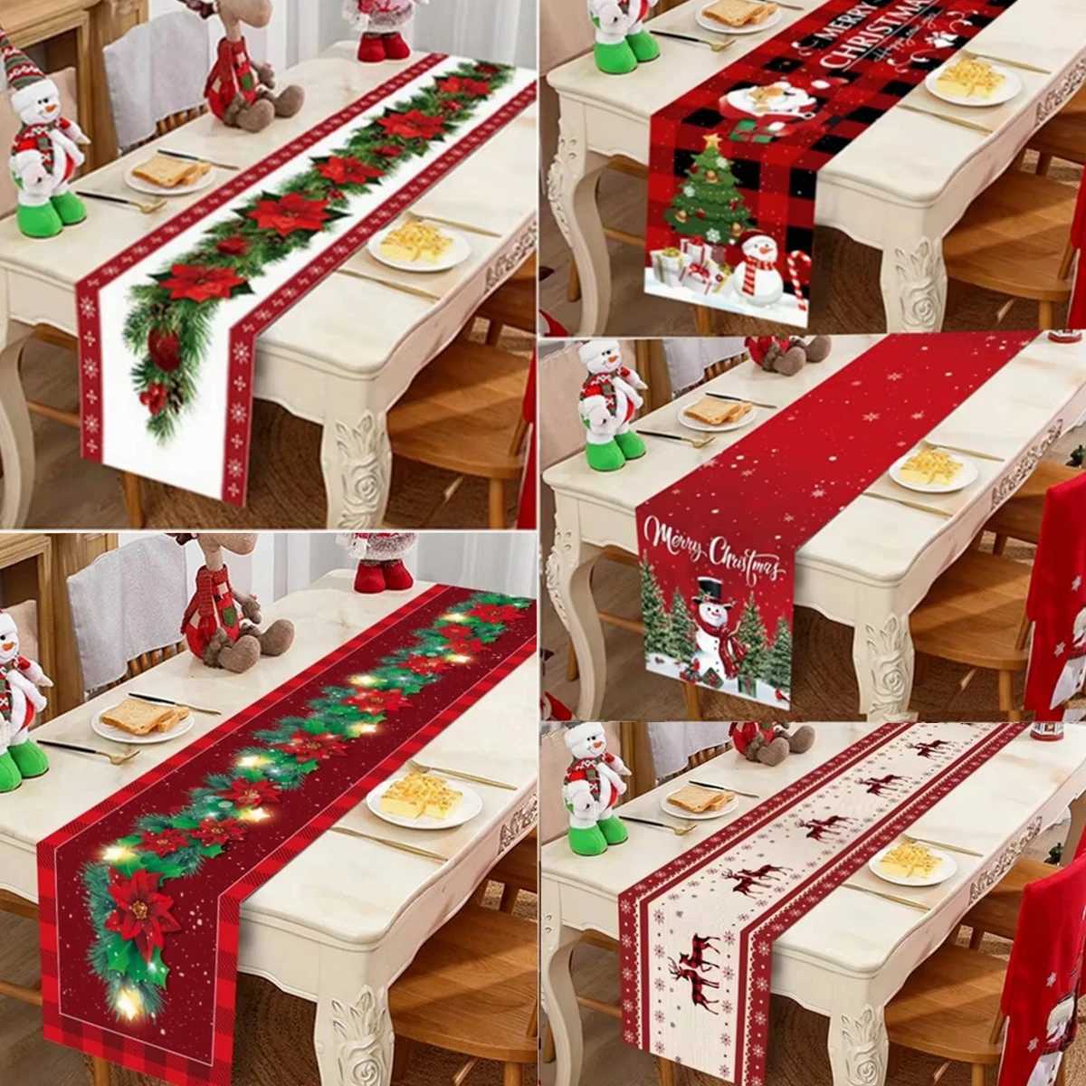 Christmas Table Runner Merry Christmas Decoration for Home Xmas Party Decor 2025 Navidad Notal Noel Ornament Happy New Year 2026M251111-image-1084131442