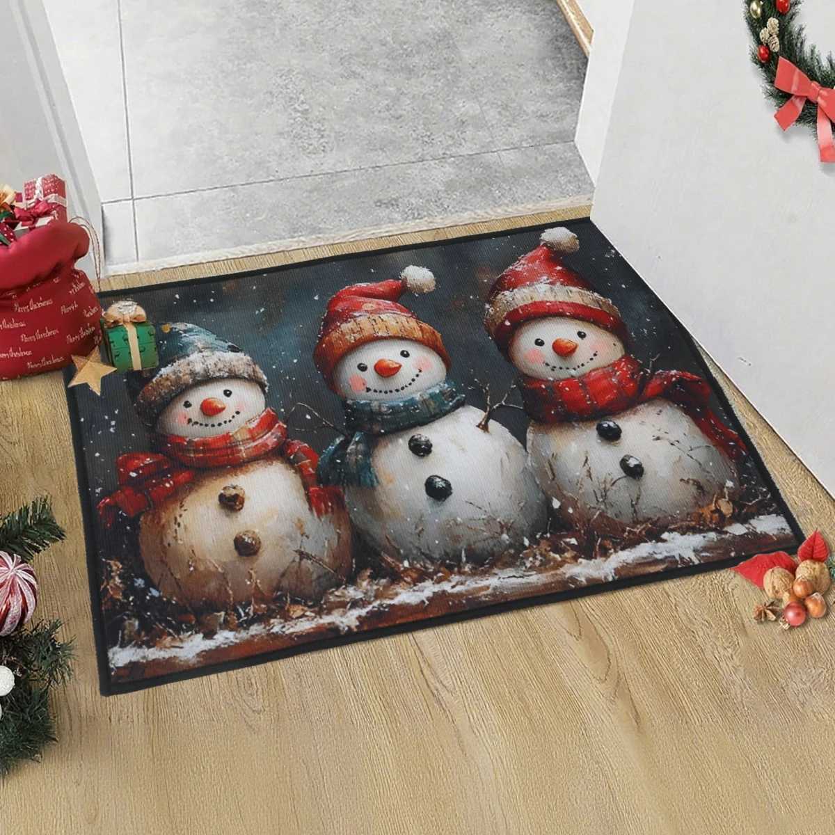 Christmas Floor Mat Outdoor Carpet Christmas Decor for Home 2025 Navidad Natal Santa Claus Door Mat Xmas Ornament New Year 2026M251111-image-1084133392