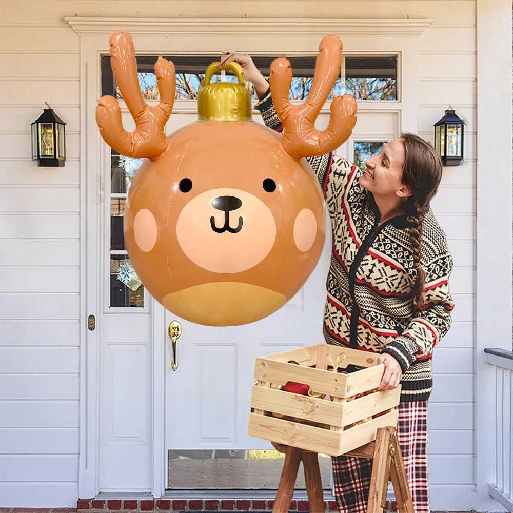 1pc Inflatable Reindeer Antlers Christmas Ball Suitable For Courtyard Decoration Party Decoration Atmosphere Christmas GiftsM251111-image-1084134595
