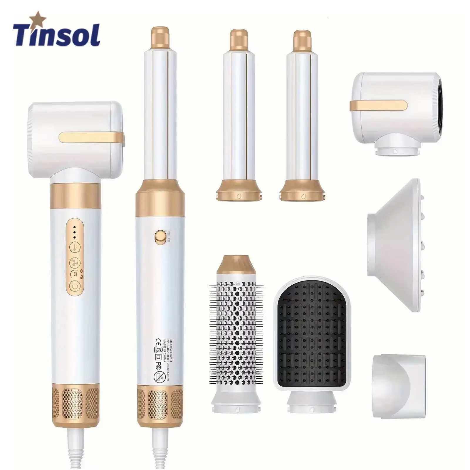 Tinsol 7 In 1 Hair Dryer B Bless High Speed Hair Dryer with Diffuser Ionic Blow Dryer Hot Air Styling Cb Hair Curler H251111-image-1084141382