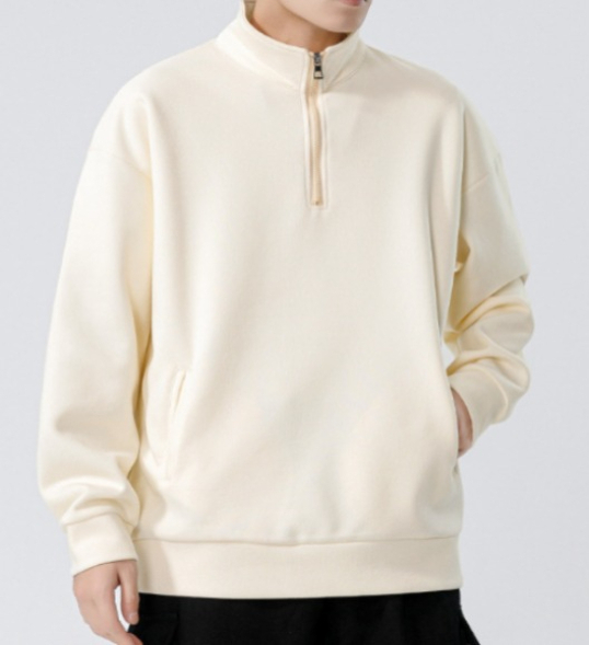 142 Turtleneck Sweatshirt for Men Autumn and Winter Thickened Loose Trendy Solid