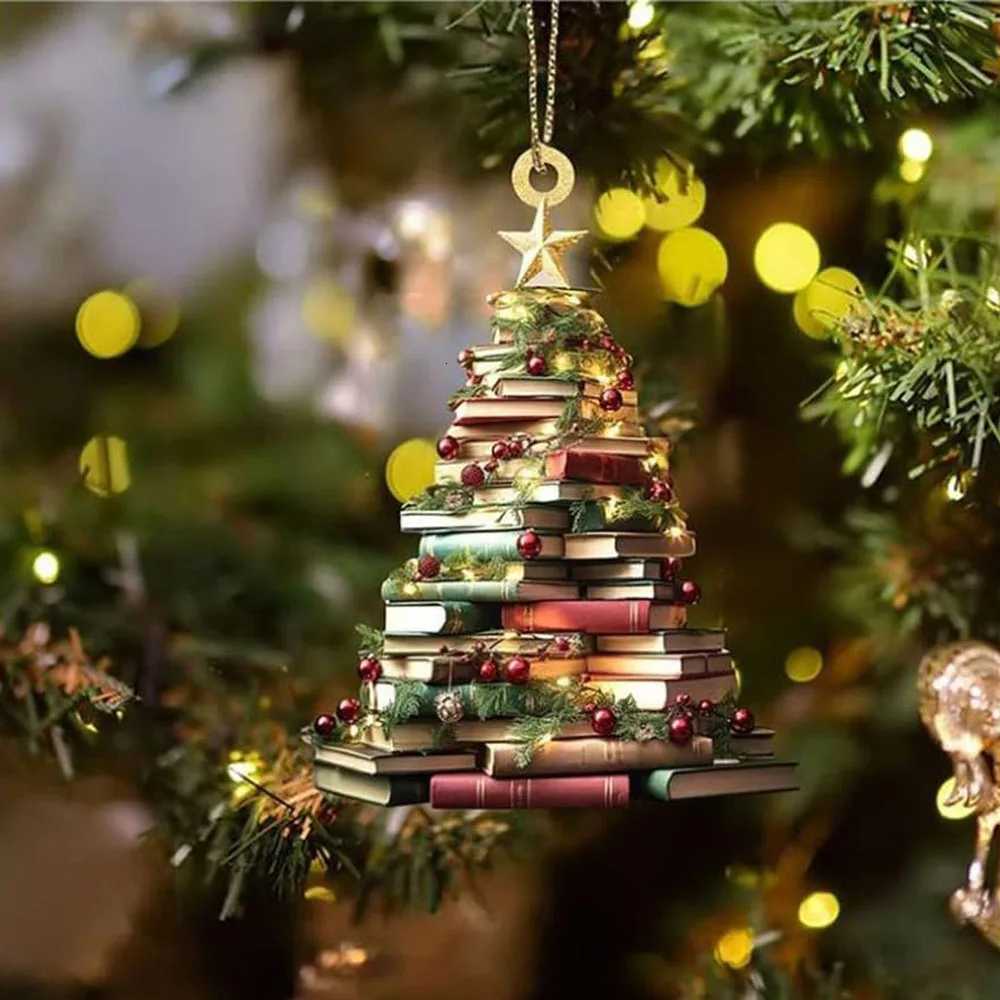 Christmas Tree Decorations Hanging Decorations Home Holiday Acrylic DIY Pendant Xmas Decor Ornament NavidadM251111-image-1084134819