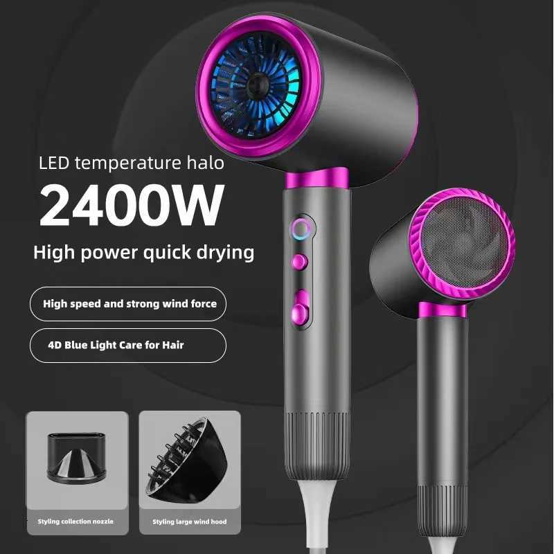 Hot Selling High-Speed Hair Dryer 2400W High-Power Silent Constant Temperature Hair Care He Hair Salon Hammer Hair Dryer H251111-image-1084141469