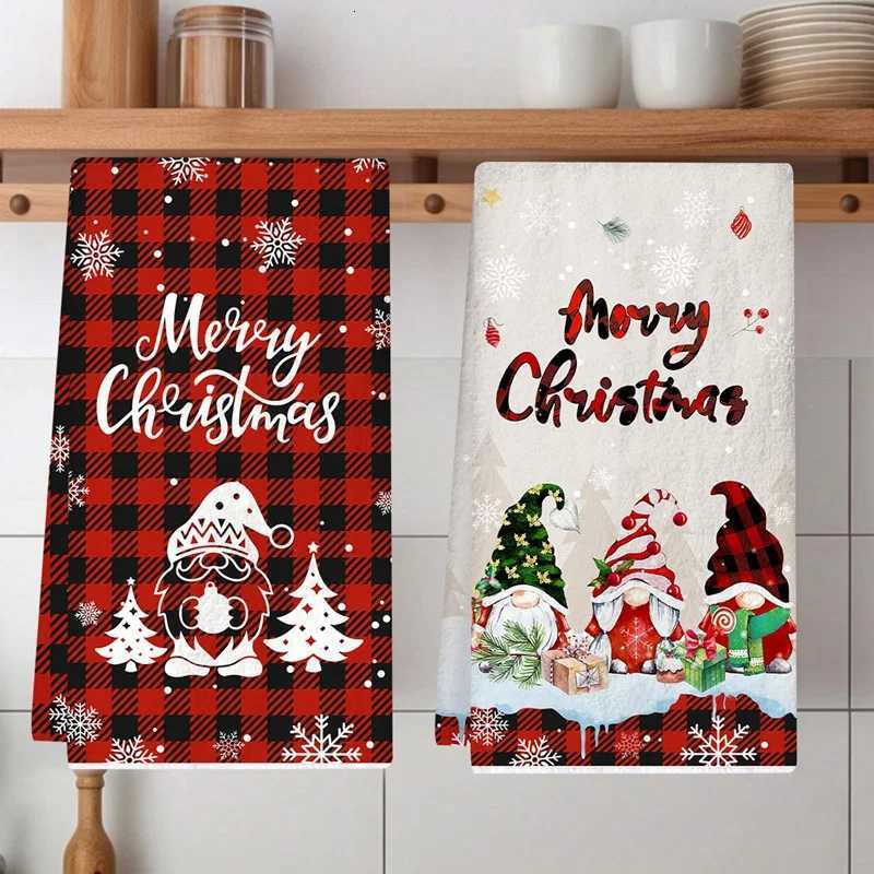 2pcs Christmas Kitchen Towels Merry Christmas Party Decoration 2025Dwarf Dish Towel Navidad Natal New Year Gift 2026M251111-image-1084133199