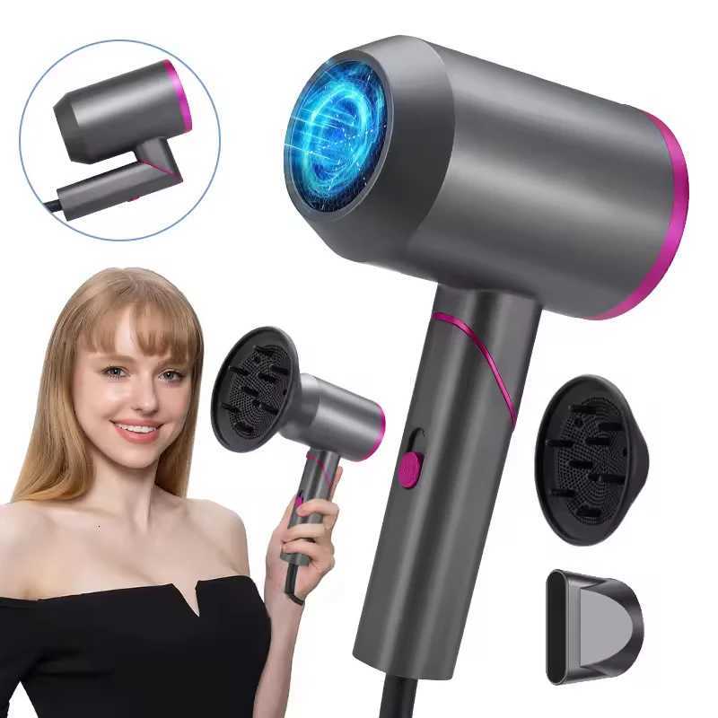 High-Power He and Salon Hair Dryer with LED Temperature Display Hotel Electric Blower for Hair Care Negative Ion Feature H251111-image-1084141427
