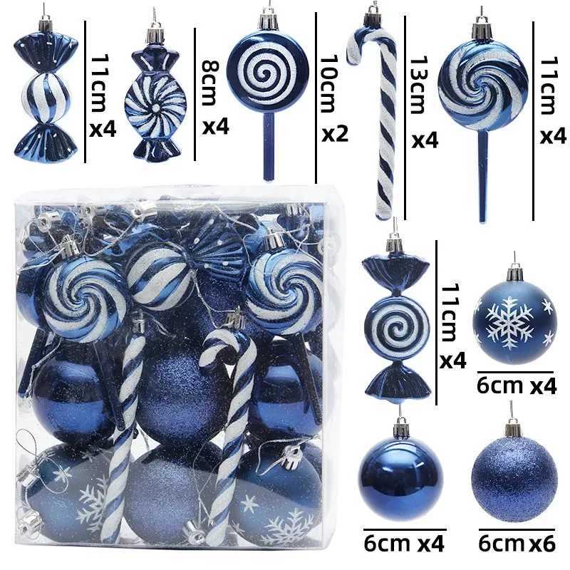 36pcs Christmas Ball Christmas Tree Hanging Pendants Home Gifts New Year Printed Special-shaped Christmas Spheres 2023M251111-image-1084131571