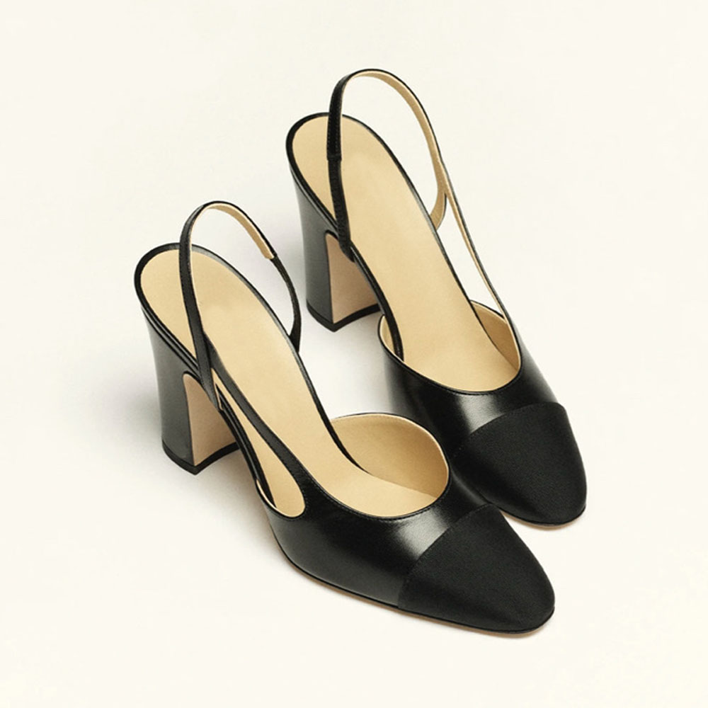 top quality Denim Slingback thick Sandals Dress shoes 9cm chunky block Heels Round toe Women's luxury designers wedding Dress Evening shoes rSi