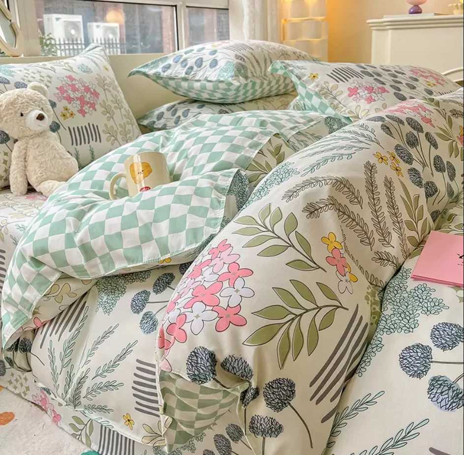 Nordic Duvet Cover and 2pc cases Set Twin Queen King Full Size 100 Cotton Ins Style Bed Linen Bedding Man Home Textile H251111-image-1084169585