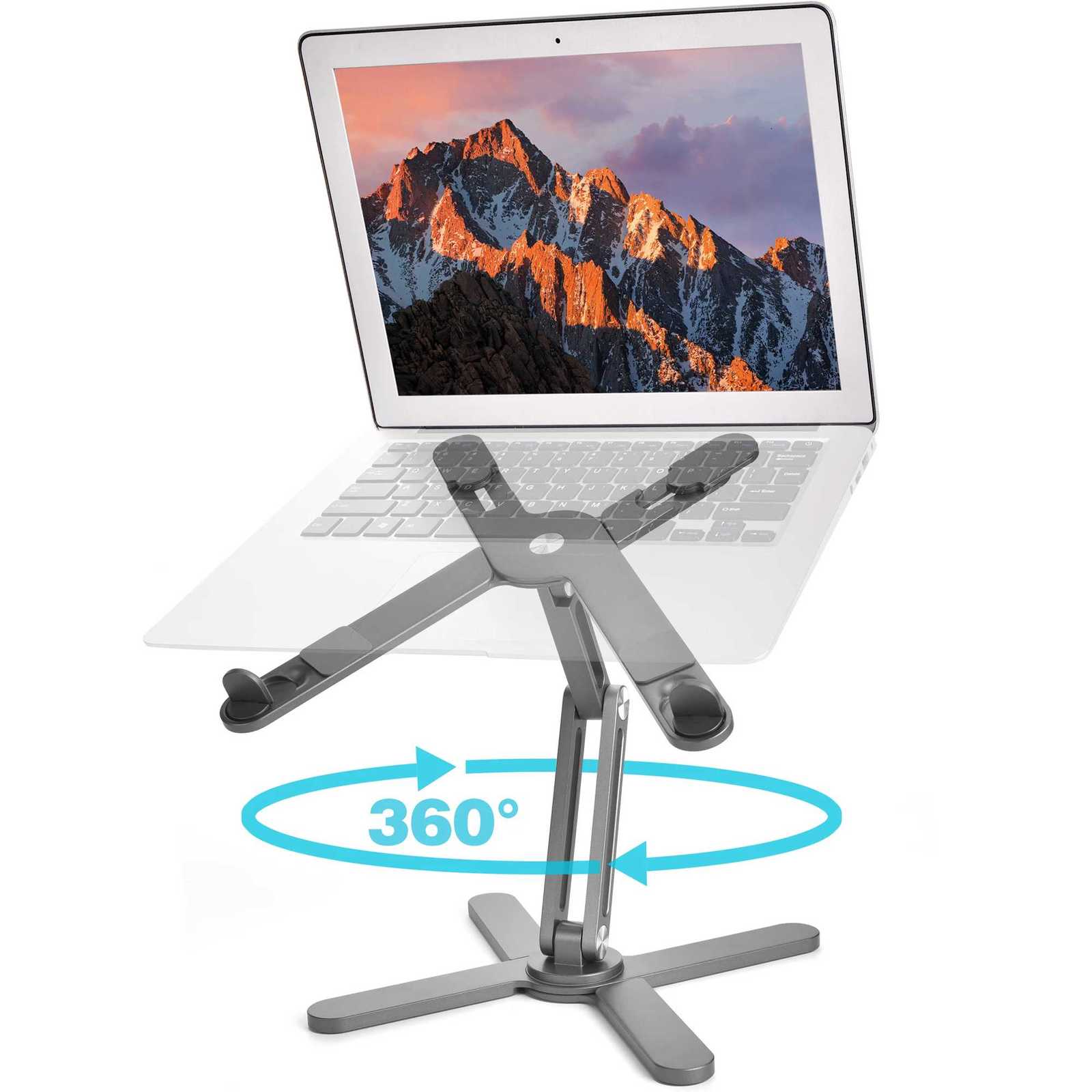 Foldable Laptop Stand 360Rotation Notebook Table Adjustable Aluminum Alloy Holder Portable X Type Bracket for 10-17 inch Laptop C251111-image-1084157994