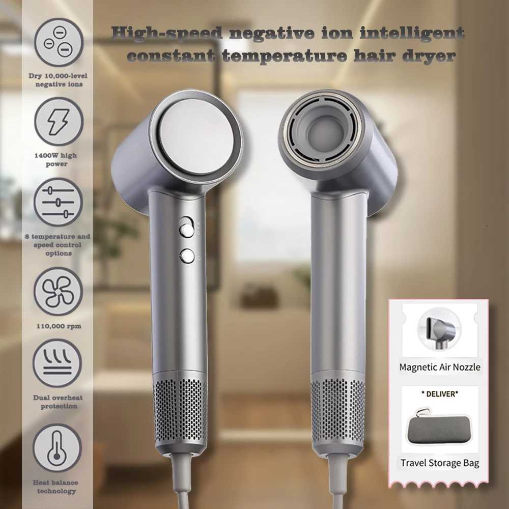 High-Speed 1400W Ionic Hair Dryer with Smart Constant Temperature Magnetic Nozzle 2 Speeds Overheat Protection 2 H251111-image-1084141976