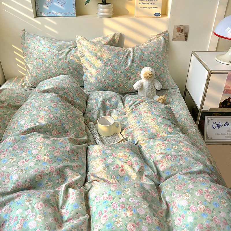 1pc Duvet Cover 100 Cotton Comforter Cover Floral Style Bedding Quilt Cover housse de couette 220x240 case Need Order H251111-image-1084147416