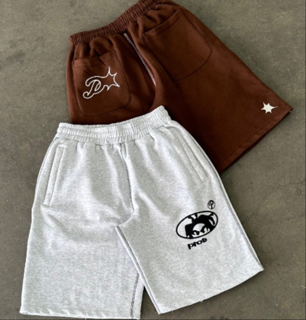 Shorts de créateurs High Street Trend Broidered Casual Shorts Street Street personnalisé en vrac Straitement Men