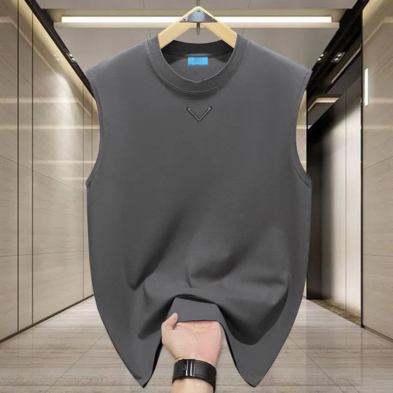 New Casual Bodybuilding Vest Summer Asian Size Men Clothing Tank Tops Black White Singlets Sleeveless Fitness Men Vest Tees 2024 new plus size cl-image-983204963