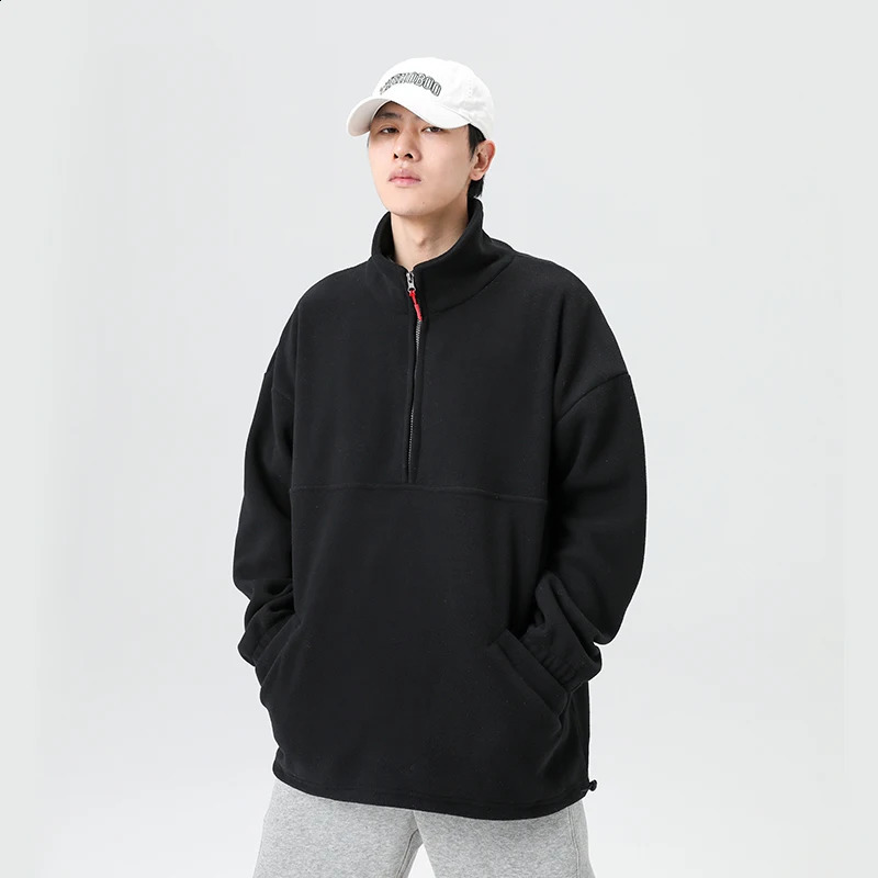 Mens Fashion Winter Coat Zipper Warm Hoodie Stand up Collar Sweater M5XL 250409Z