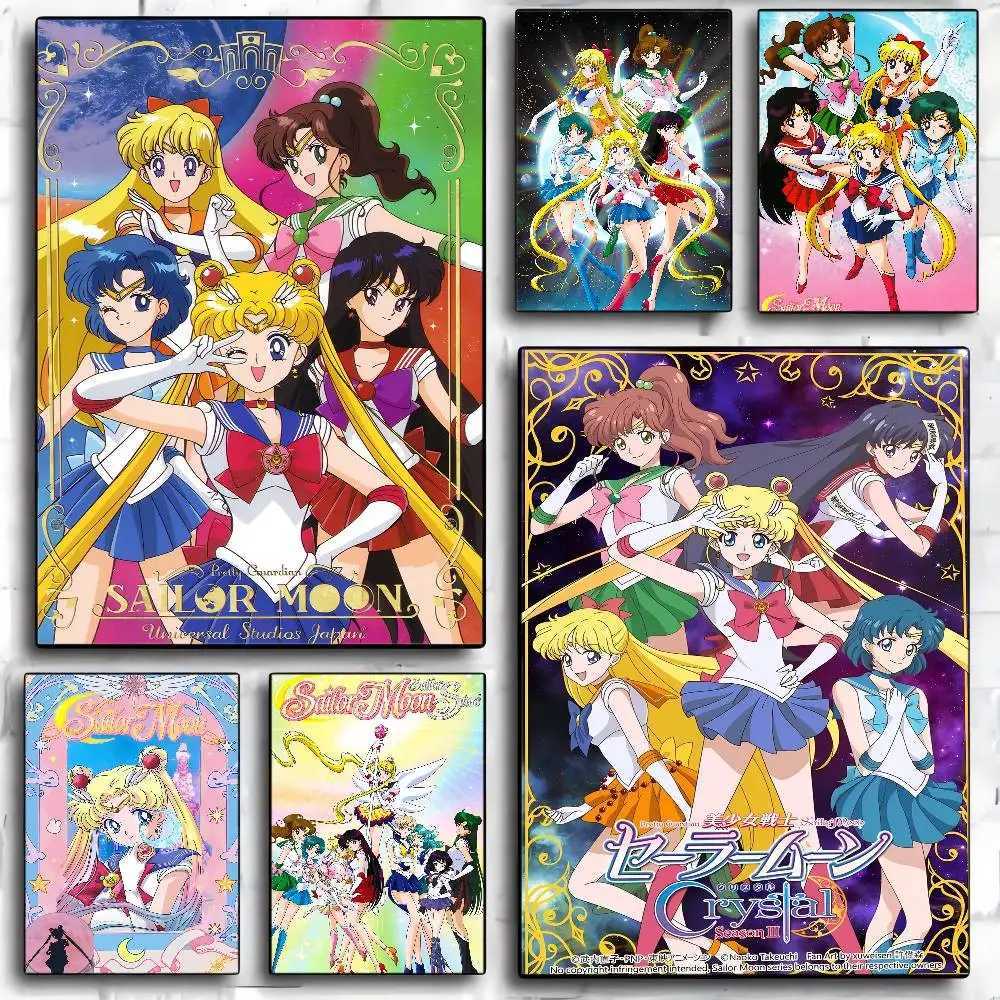 Anime S-Sailor Moon Self-adhesive Art Poster Whitepaper Prints Posters Artwork Aesthetic Art Wall Painting H251112-image-1084307068