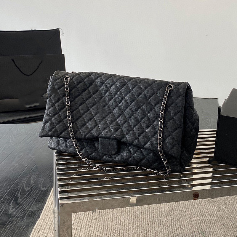 10A Bags Womens Maxi Airport Quilted XXL Bag Single Flap Silver Metal Hardware Matelasse Chain Shoulder Messenger Handbag Design66-image-966791078