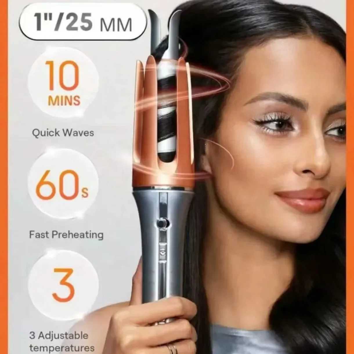 Autatic Curling Iron Large Curl Negative Ion Hair Styling Tool for Wen Damage Hair Curling Wand Big Wave Hair H251112-image-1084299904