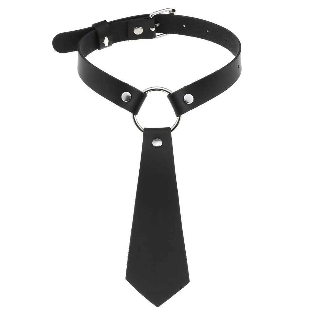New Arrival PU Leather Punk Tie Bowtie Unique Fashion Vintage Trendy Unisex Vintage Adjustable Necktie AccessoriesW251111-image-1084187384