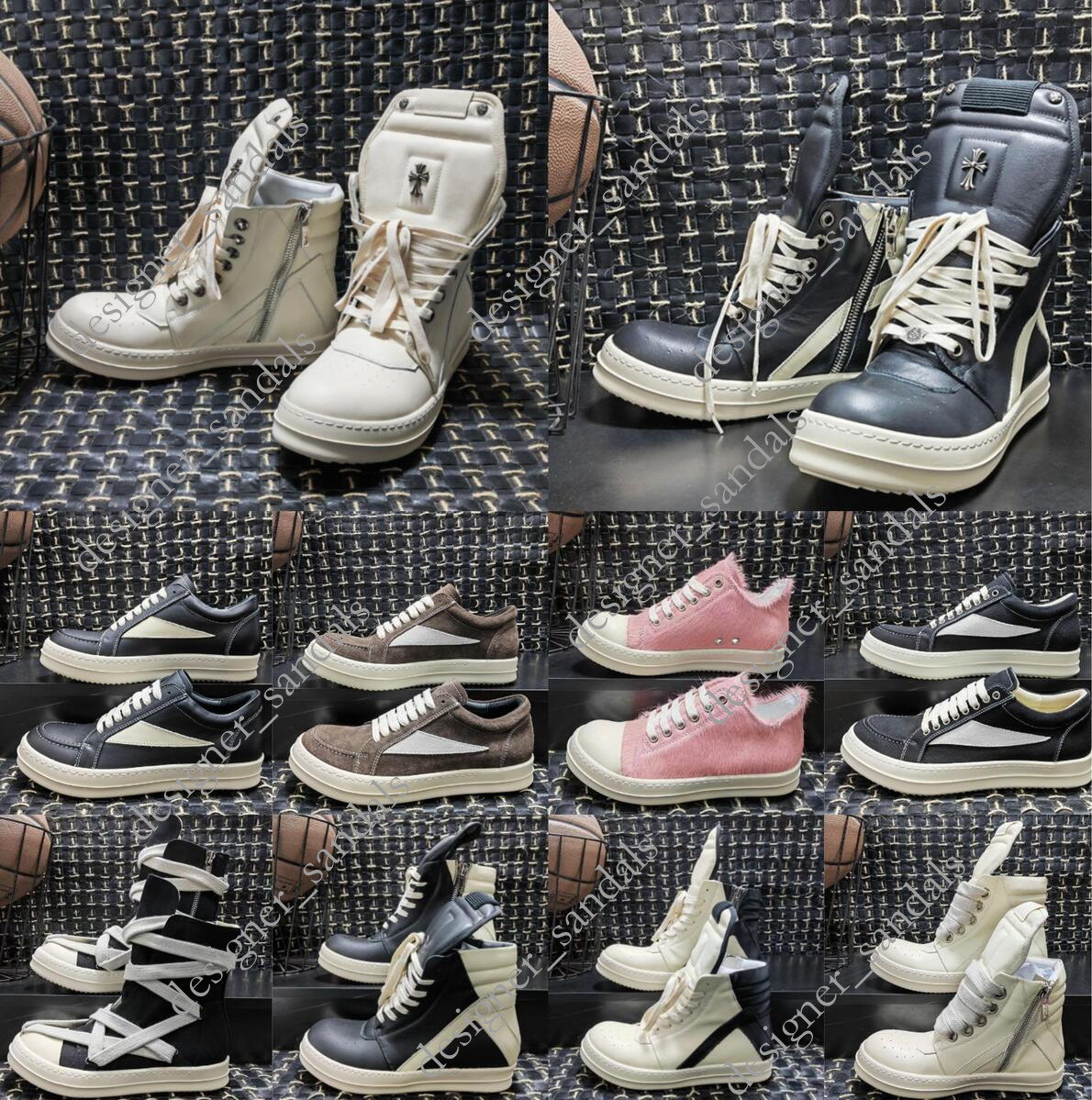 Designer Shoes with box boots Leather Sneaker Casual Rubber Platform White Black Red Lace Up Shoes Trainers Outdoor Sports horse hair boots low t-image-875471035