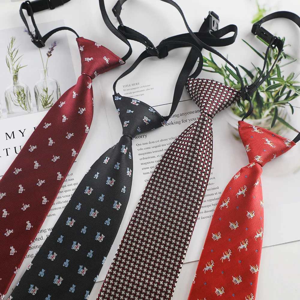 Striped solid Cartoon Animal silk Tie For School Boys Children Kids Baby Wedding Party Elastic Accessories New Fashion NecktieW251111-image-1084187307