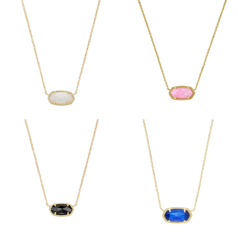 Kendric scott designer necklace oval plated gold necklaces unisex pretty luxury jewelry pendant necklace designer for women daily outfit attractive