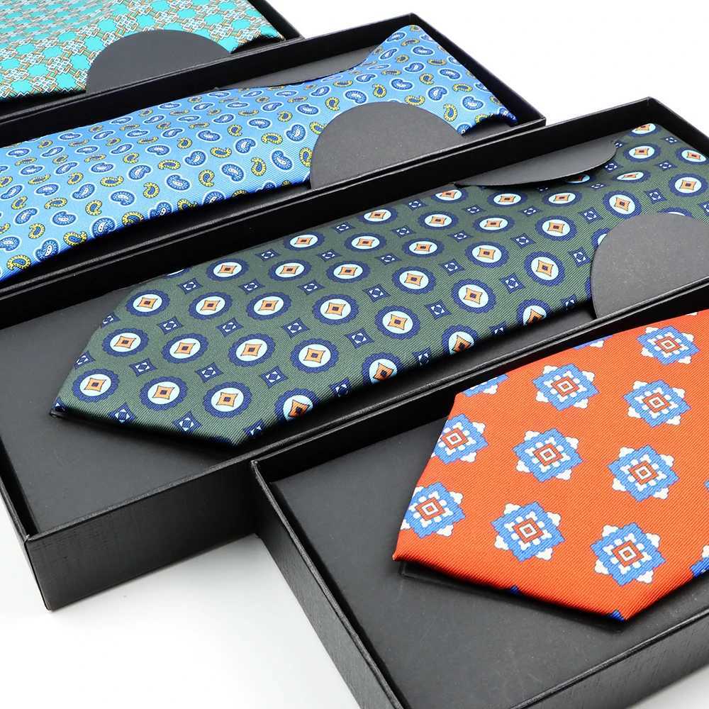 51 Style Mens Silk Tie With Box Jacquard Striped Plaid Floral Necktie Accessory Daily Wear Shirt Suit Cravat Wedding Party GiftW251111-image-1084187371
