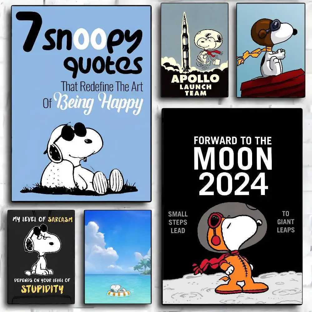 Cartoon S-s-Dog DIY Sticky Poster Whitepaper Prints Posters Artwork Nordic He Decor H251112-image-1084306954