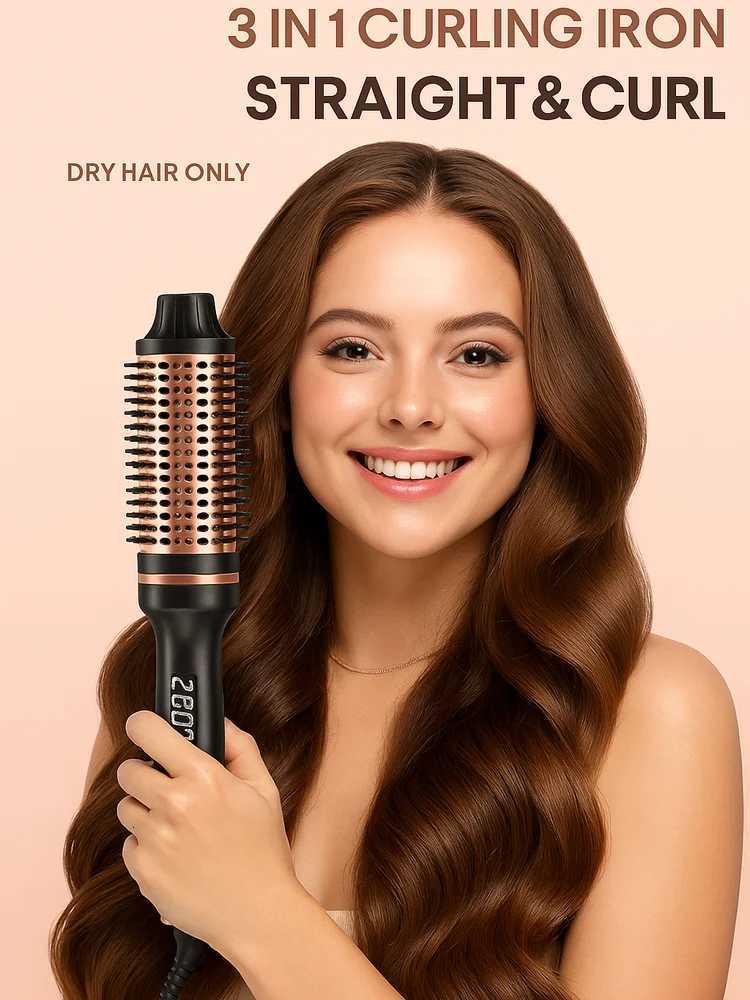 Thermal B Styling Cb Electric Fast Heating Anti Scald 3 in 1 Straightener Heated B Professional Hair Styling B H251112-image-1084299252