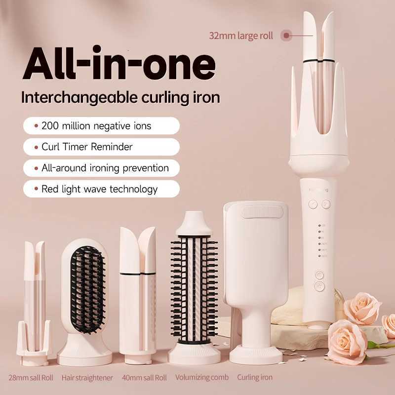 Autatic Hair Curler Negative Ion Ceramic Curling Iron - 40mm Large Wave Perm for He Use Lazy Person Electric Curling Wand H251112-image-1084300777