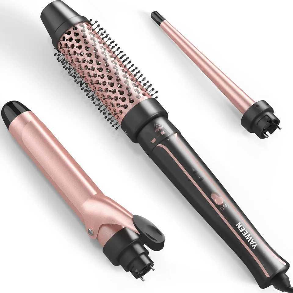Thermal B - Heated Round B with Detachable B Curls Dual Voltage 120-240V Straightening B for All Hair Types H251112-image-1084298947
