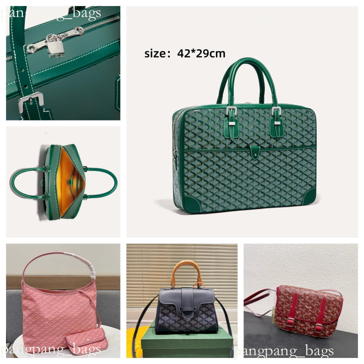 High Quality 2025 new goy Computer Bags Business Briefcase Tote Bag Shoulder Womens Mens Designer Bag Luxury Purse Pochette Clutch Bag Handle Leathe