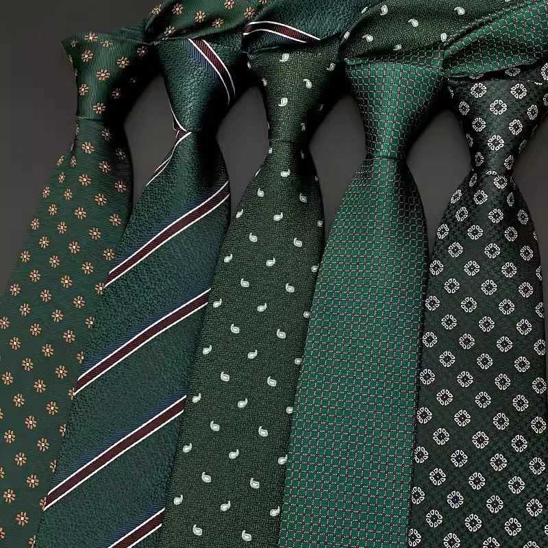 Luxury 8CM Mens Tie Necktie Stripes Floral Dot Ties For Man Groom Groomsman Jacquard Woven Formal Business PartyW251111-image-1084212887