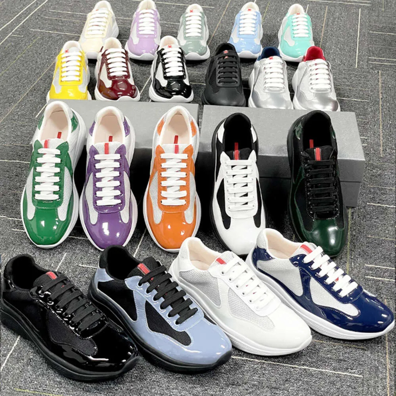 Chaussures habillées de qualité supérieure pour hommes femmes Coupe des Amériques Sneaker en caoutchouc souple Entraîneur de tissu de vélo Basket