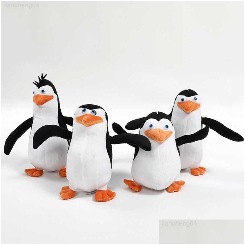 Stuffed Plush Animals 4Pcs/Lot Madagascar Toys Penguins Eldest Brother Novice Soft Doll For Kids Gifts C251115-image-1084814520