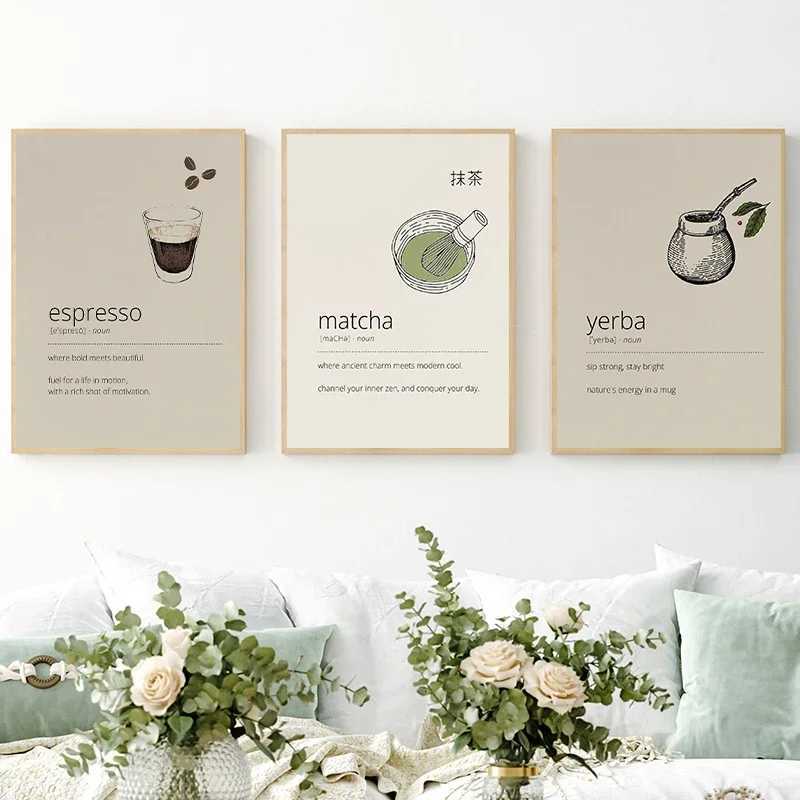 resso Matcha Latte Yerba Mate Drink Posters and Prints Canvas Printing Modern Wall Art Picture for Cafe Kitchen Decor Gifts H251112-image-1084306275