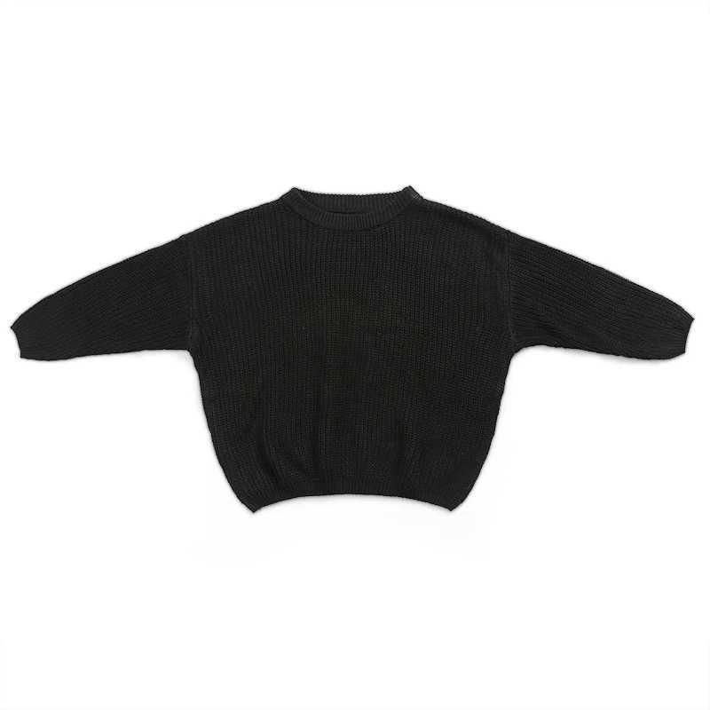 K659 Cardigan Preschool boys and girls autumn and winter sweaters childrens long sleeved knitted solid thick fleece clothing 9M-5 year sweaters-image-1084317366