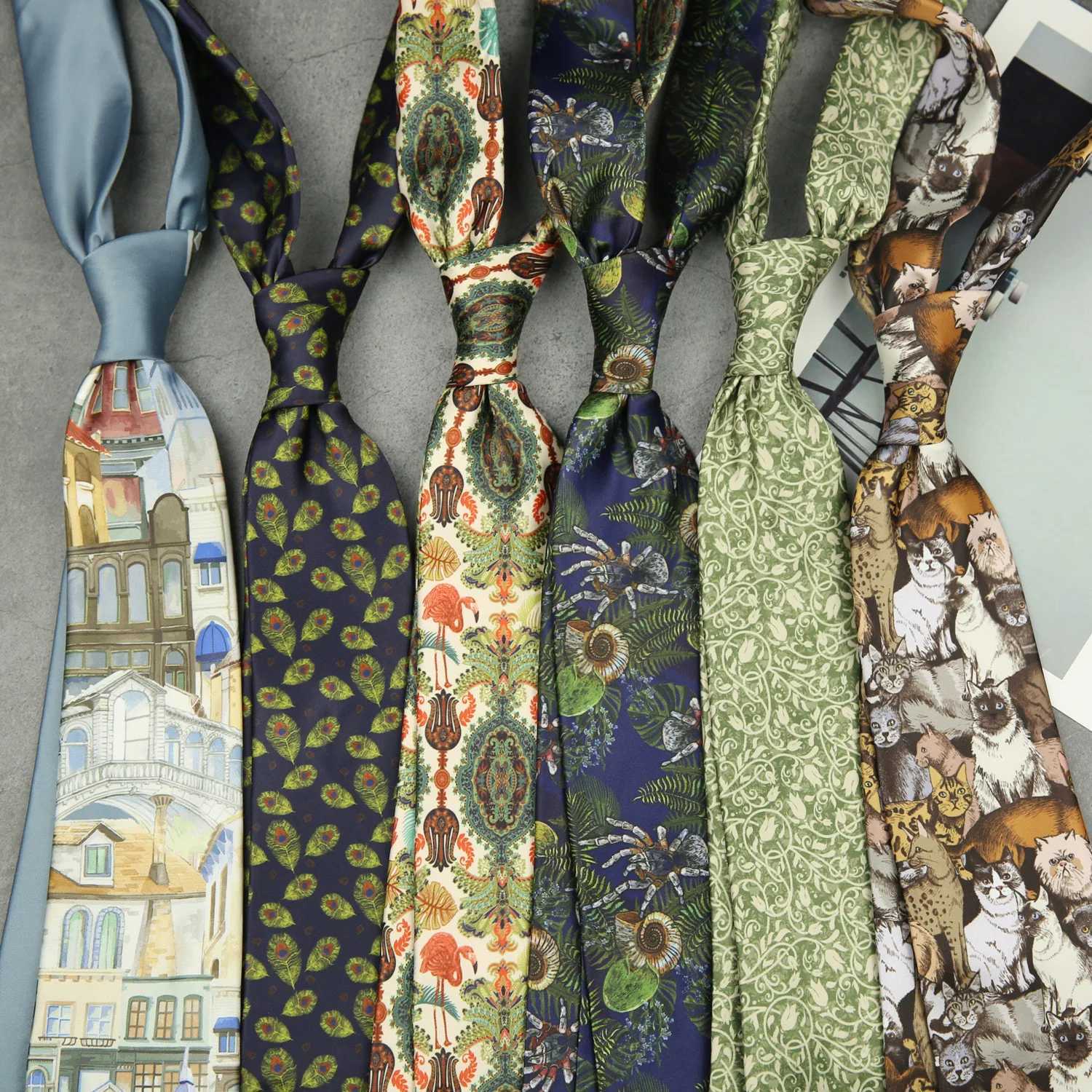 Fashion 8CM Wdith Elegant Neckties Vintage Retro Flower Printed Ties For Adult Mens Casual Daily Neckwear Wedding Party CravateW251111-image-1084187231