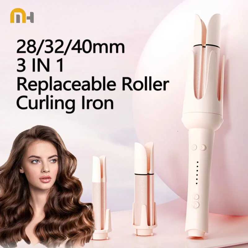 Autatic Hair Curler 32mm Auto Rotating Ceramic Hair Roller Professional Curling Iron Stick 40mm Curling Wand Hair Waver gift H251112-image-1084299144