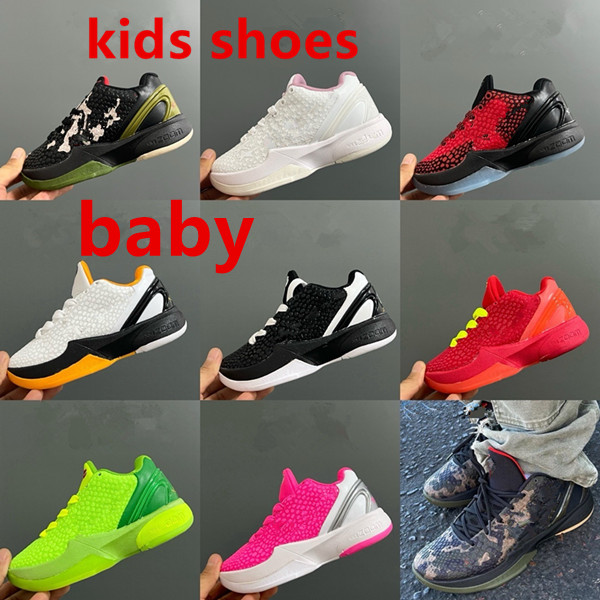 Designer youth boys girls basketball shoes Baby Black Mamba 6 Reverse Grinch AllStar2.0 Think Pink Kids sneakers best quality-image-955101811