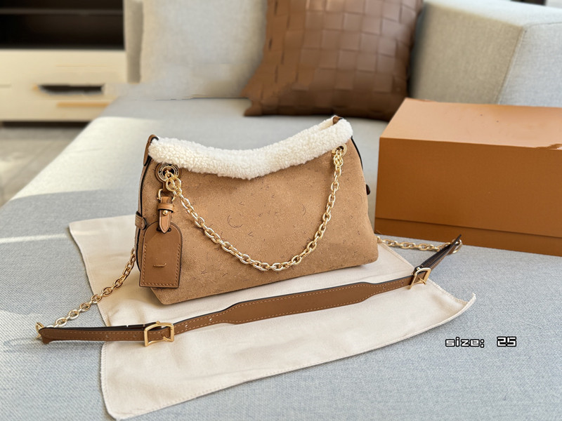 Designer Hollow-Out Totes Luxurys Carryalls BB Chaîne en daim épissé avec des sacs à main en laine Femmes Shopping Sac à main Vintage Lady Fashio