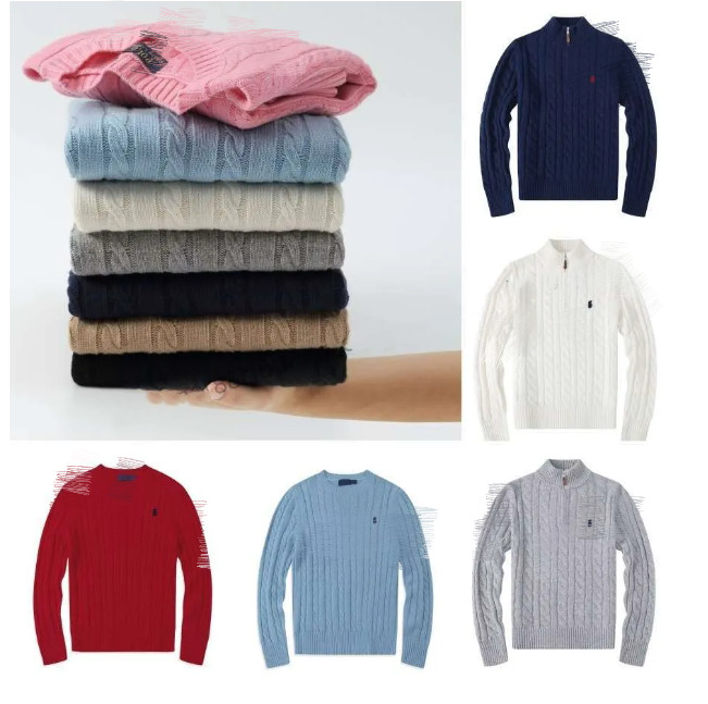 Polos pour hommes Pulls Designer Pull décontracté Demi-Zip Tricots Classique Casual Top Veste d'automne Hiver Pull à manches longues Pulls pour f