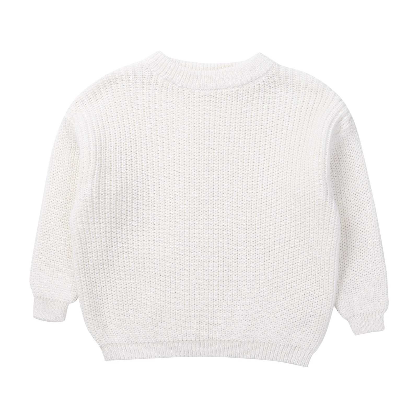 K661 Cardigan Preschool boys and girls autumn and winter sweaters childrens long sleeved knitted solid thick fleece clothing 9M-5 year sweaters-image-1084319805