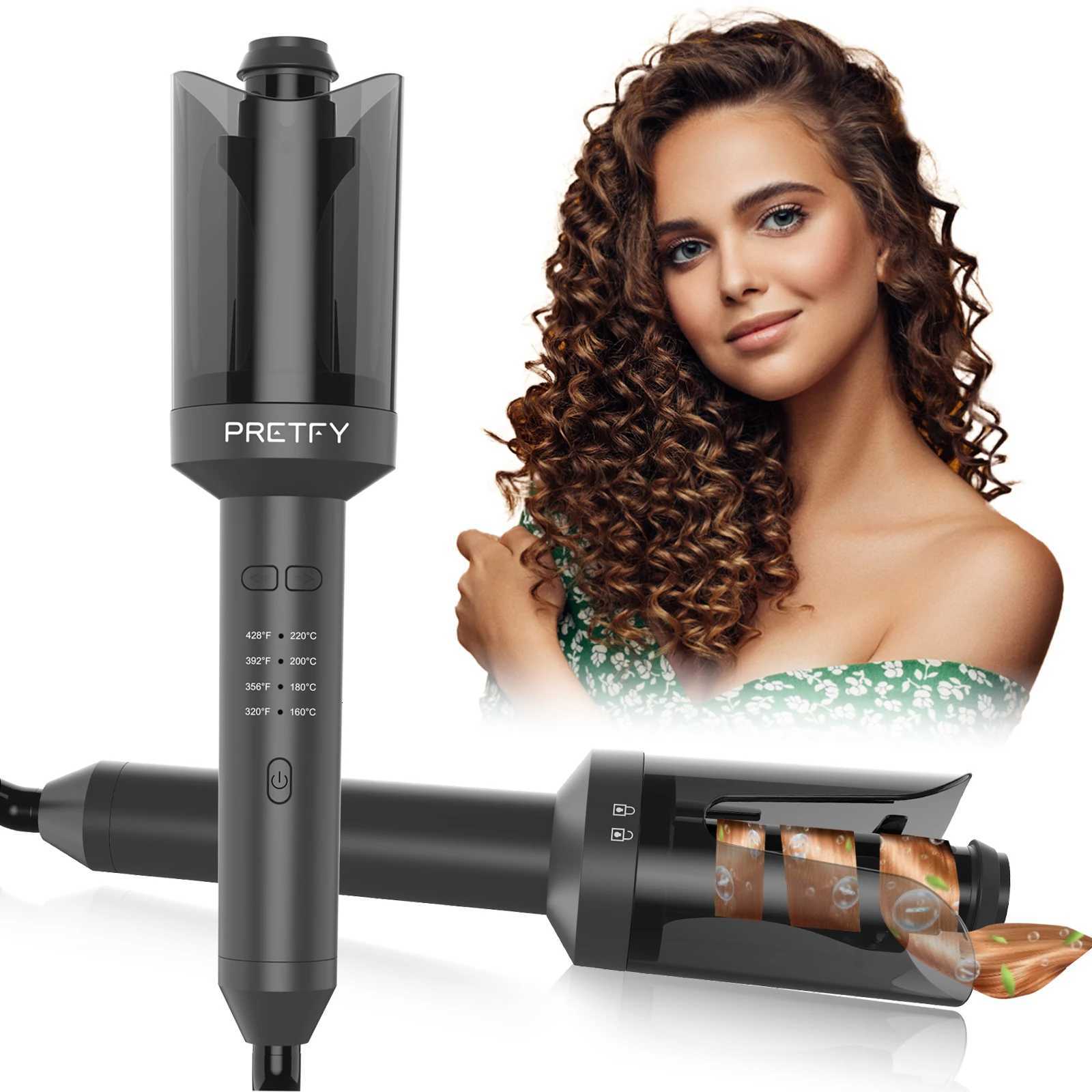 Autatic Curling Pretfy Auto Hair Curler Iron with Rotate Left and Right Hair Curling Wand for Hair Styling H251112-image-1084300821